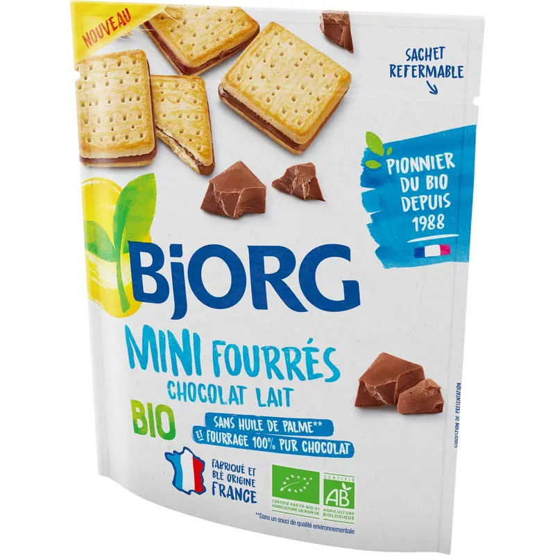 Biscuits Bio Mini Fourrés Chocolat BJORG