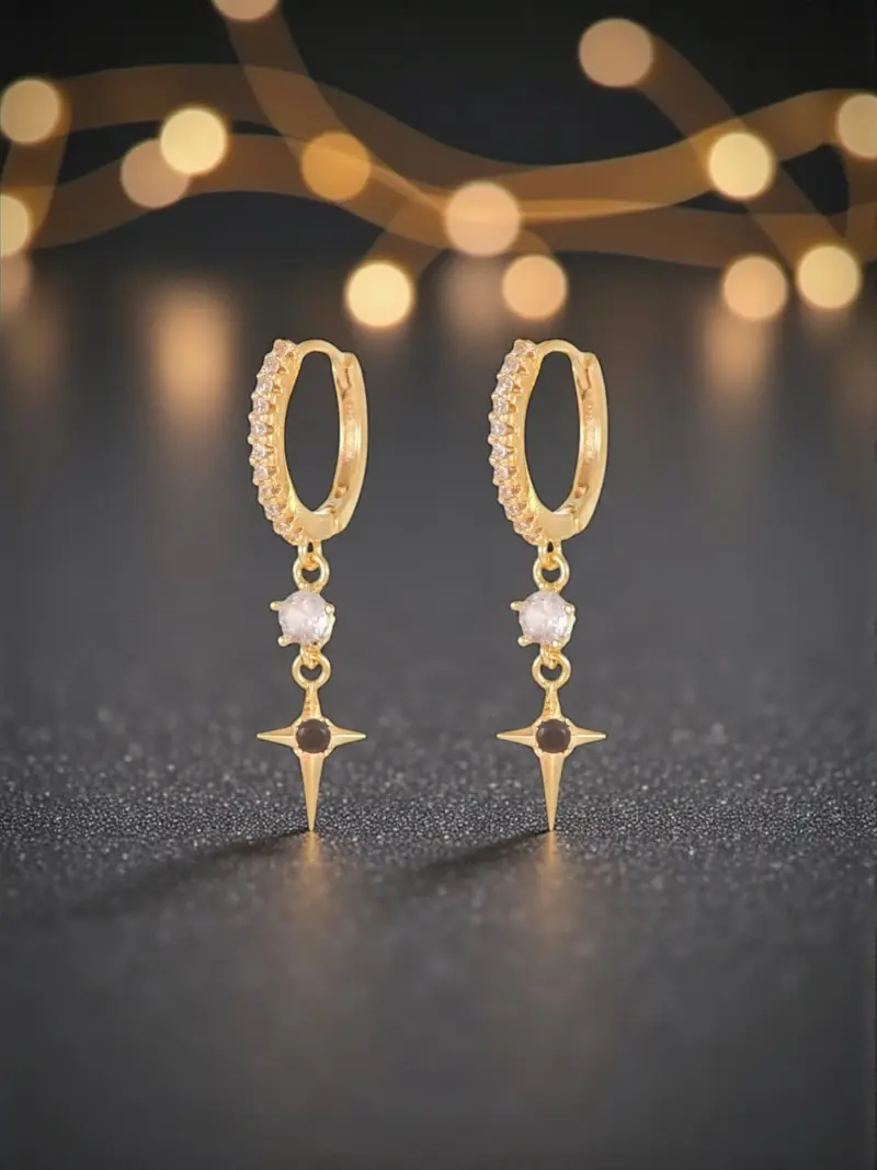 Boucles d'oreilles Amara noires