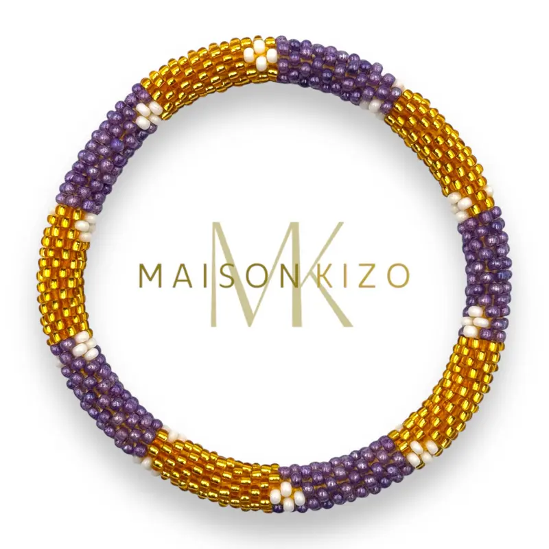 Bracelet népalais perles de verre E34