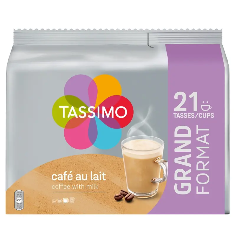 Café au Lait Dosettes Compatible Tassimo TASSIMO
