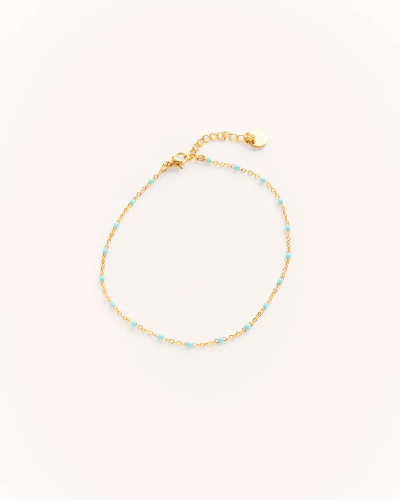 Castelo — Anklet Aqua blue