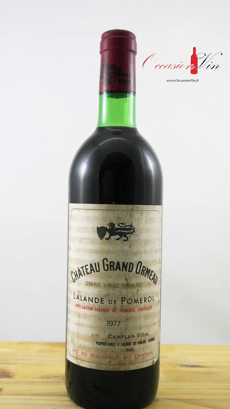 Château Grand Ormeau Vin 1977