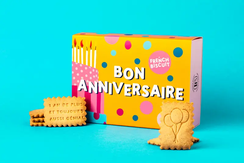 Coffret de 32 biscuits ANNIVERSAIRE