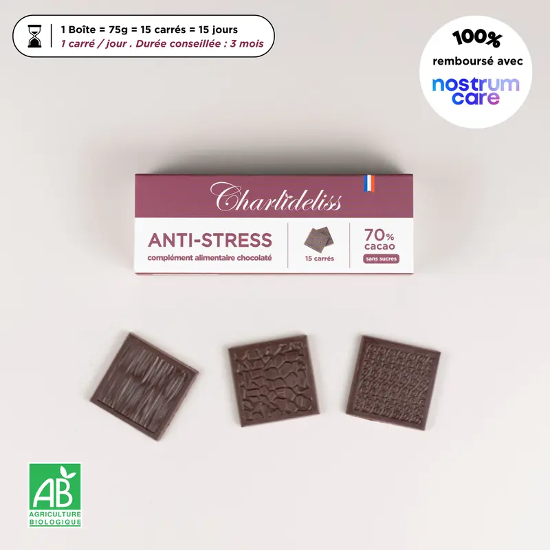 COMPLÉMENT ALIMENTAIRE ANTI-STRESS CHOCOLATÉ