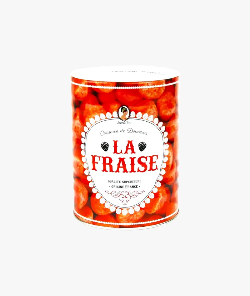 Conserve de douceurs fraises
