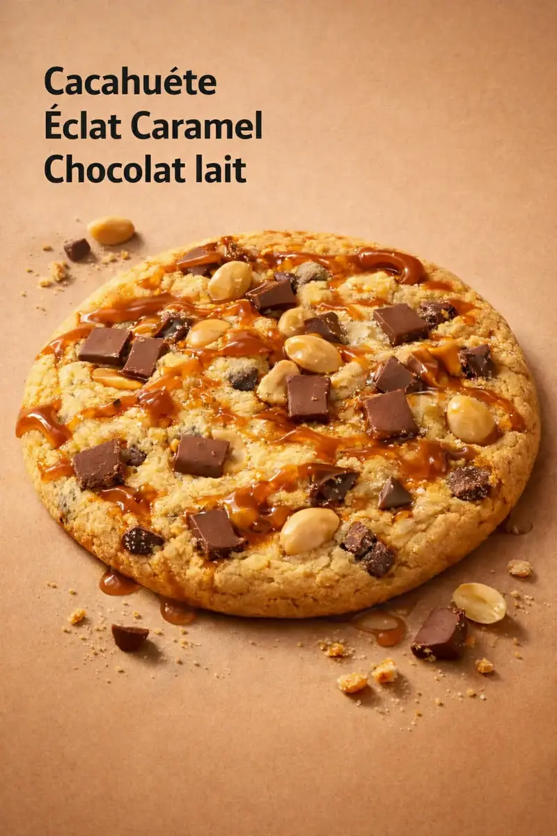 Cookie cacahouète éclats de caramel