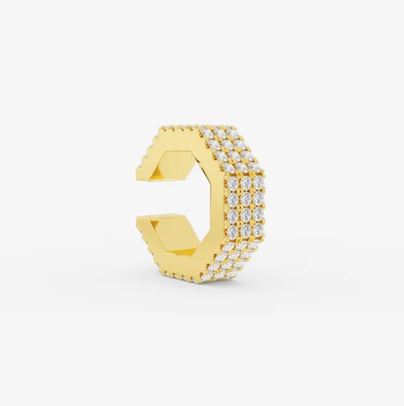 Edge small diamond earcuff