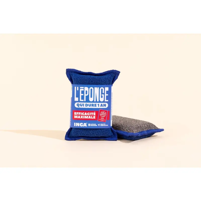 Eponge Lavable Grattante Bleue INGA
