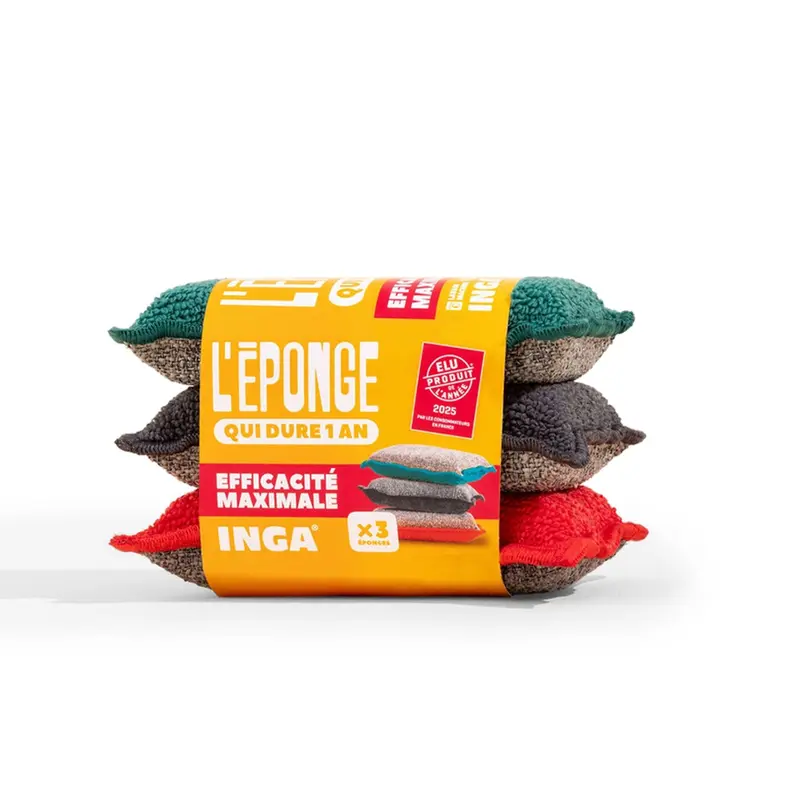 Eponge Lavable Grattante Multi-Couleur INGA