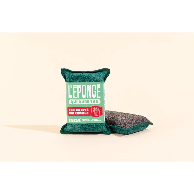 Eponge Lavable Grattante Vert INGA