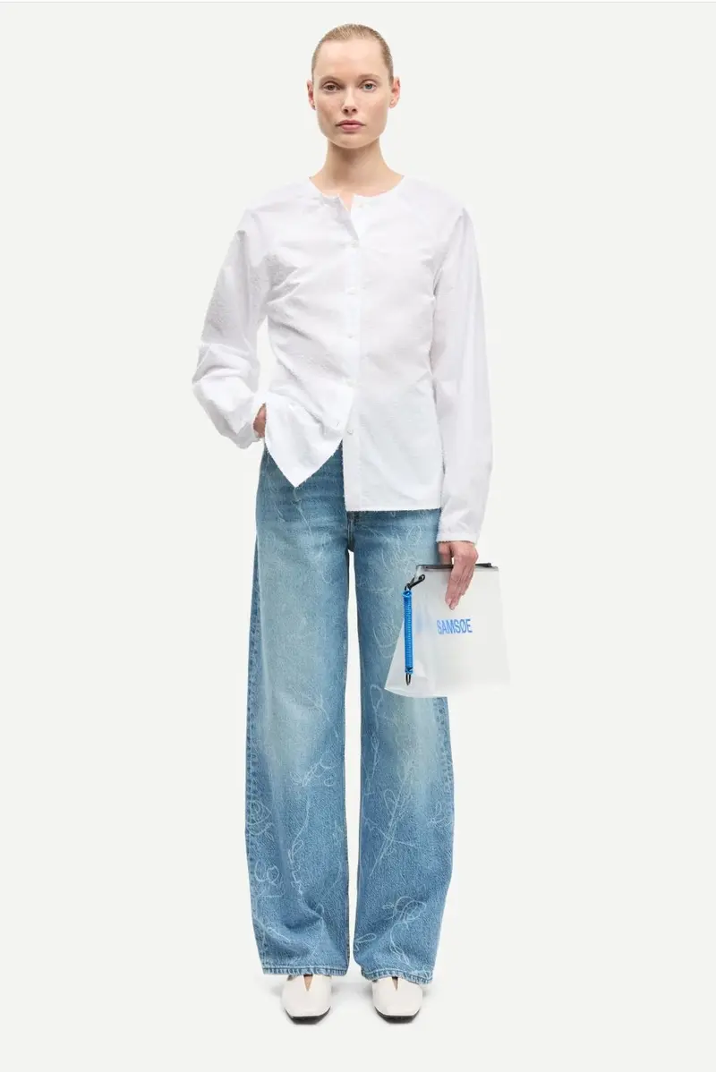Jean Wide stream blue Sashelly