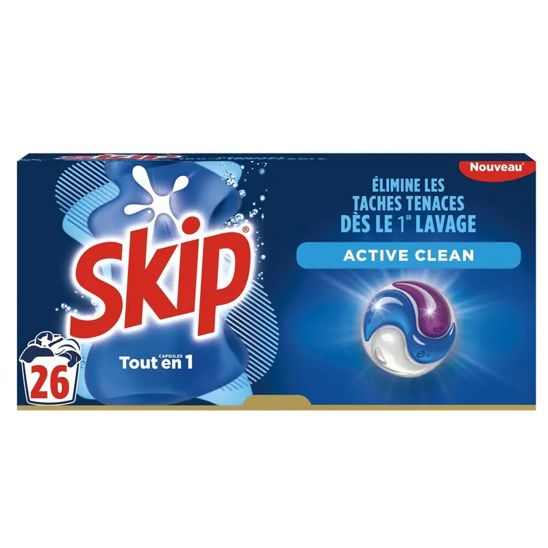 Lessive Capsules Active Clean SKIP