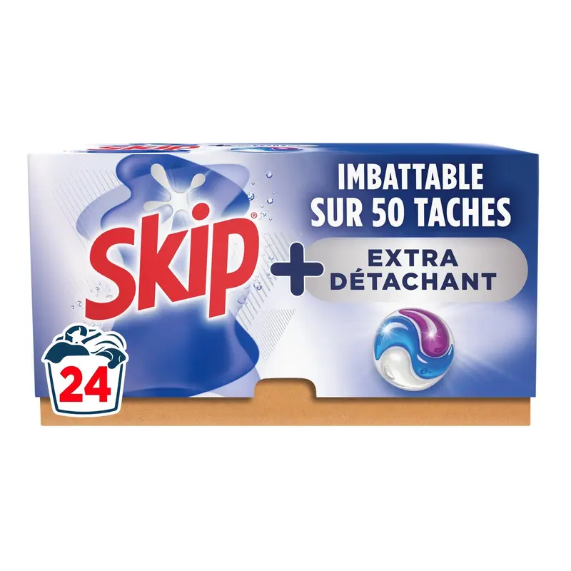 Lessive Capsules Extra Détachant SKIP