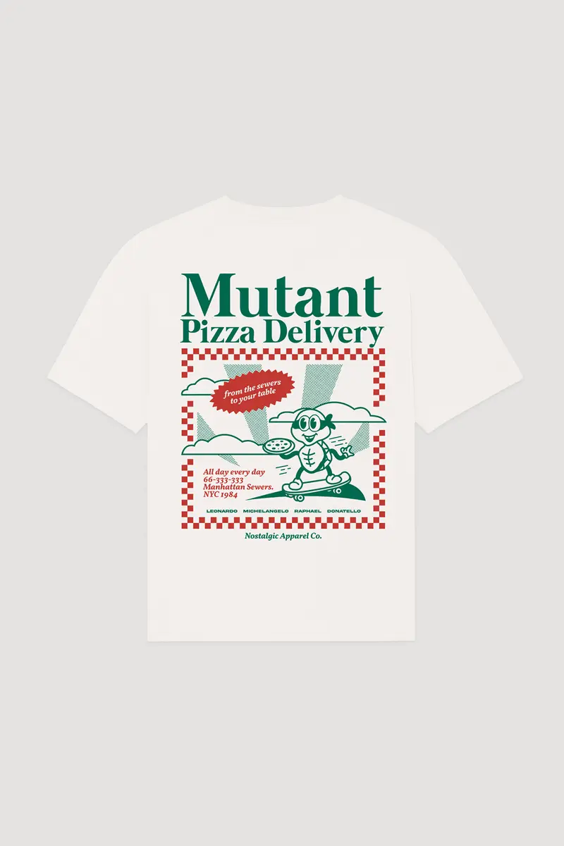 Mutant Pizza Delivery | Offwhite Tee