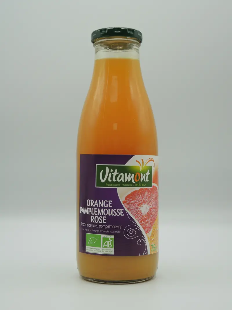 ORANGE PAMPLEMOUSSE ROSE BIO, 75 cl, Vitamont