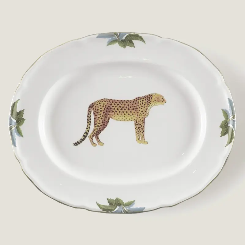 Plat ovale Panthère — Medium