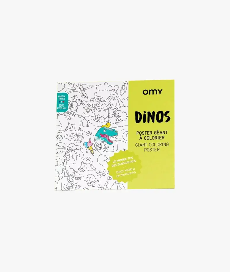 Poster géant à colorier - Dinos