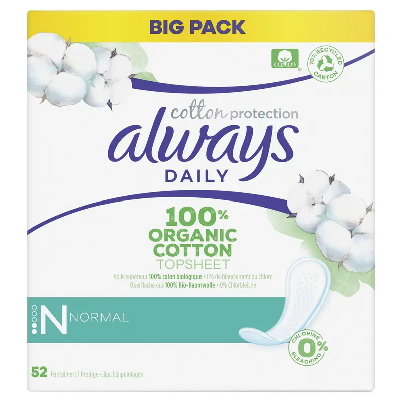 Protège-Slips Normal 100% Coton ALWAYS