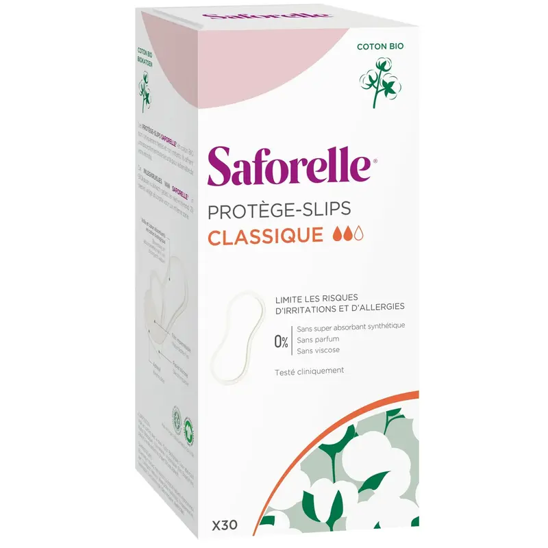 Protèges-Slips Coton Bio Classiques SAFORELLE