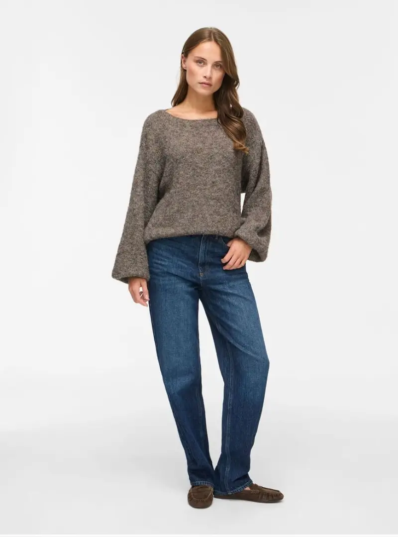Pullover taupe chiné Marley