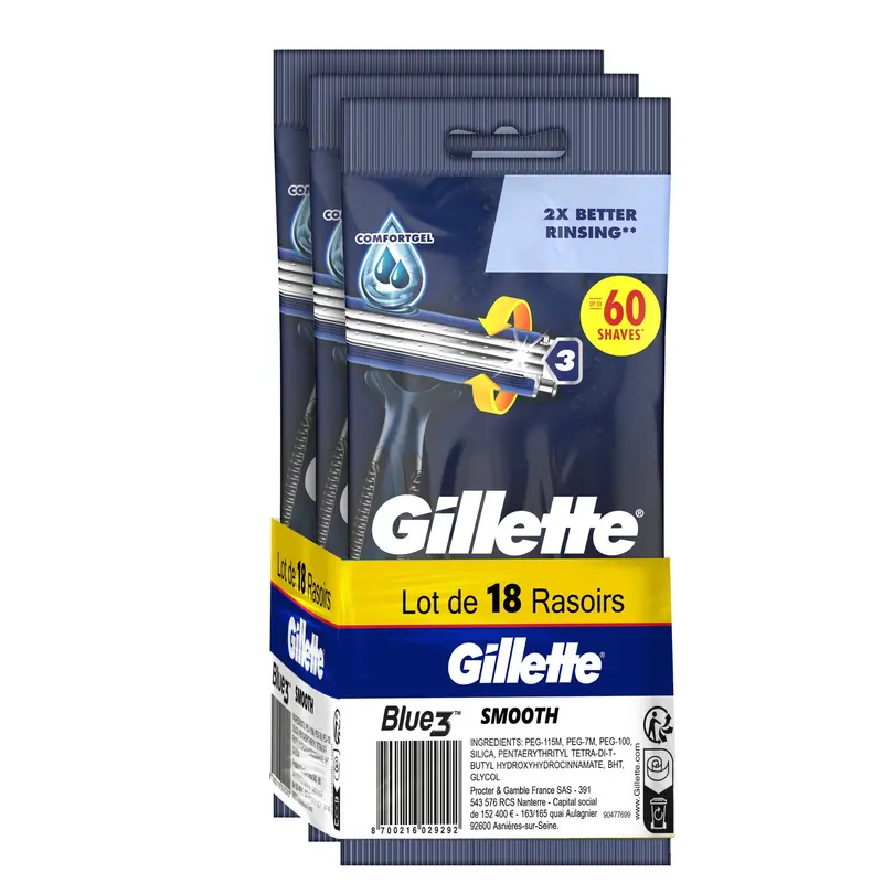 Rasoir Jetable Blue3 Smooth GILLETTE