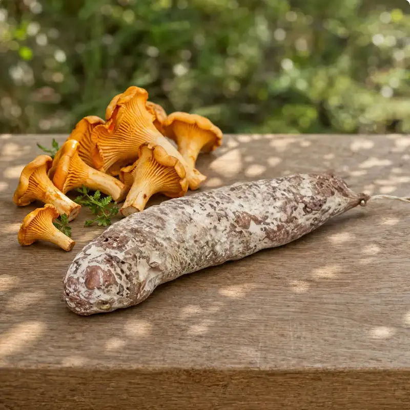 Saucisson artisanal girolles