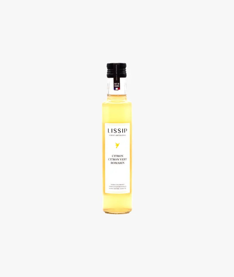 Sirop citron, citron vert et romarin