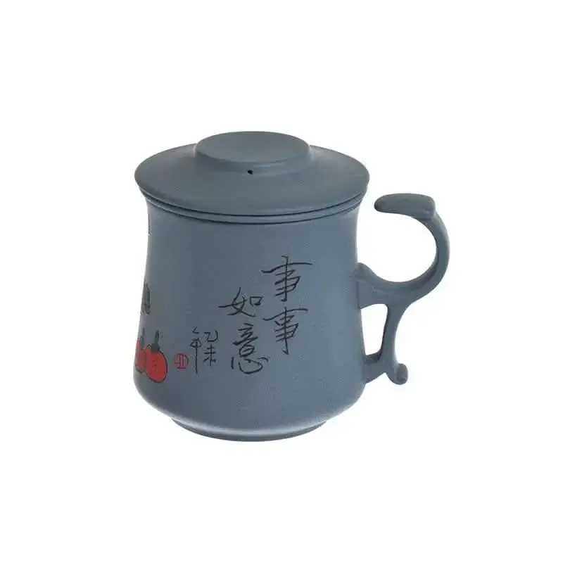 Teacup Mug Lin's Ceramic Studio - 300ml Gray Ideograms