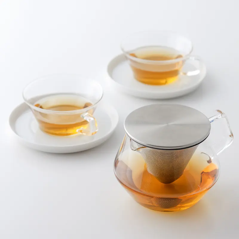 Théière verre & inox