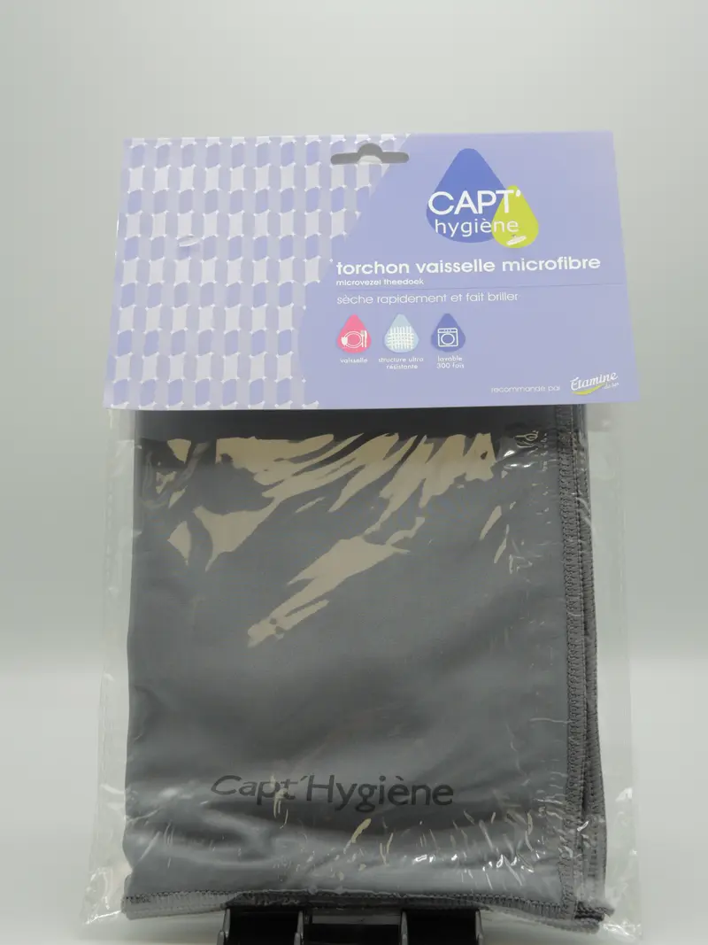 Torchon vaisselle microfibre, Capt'hygiène