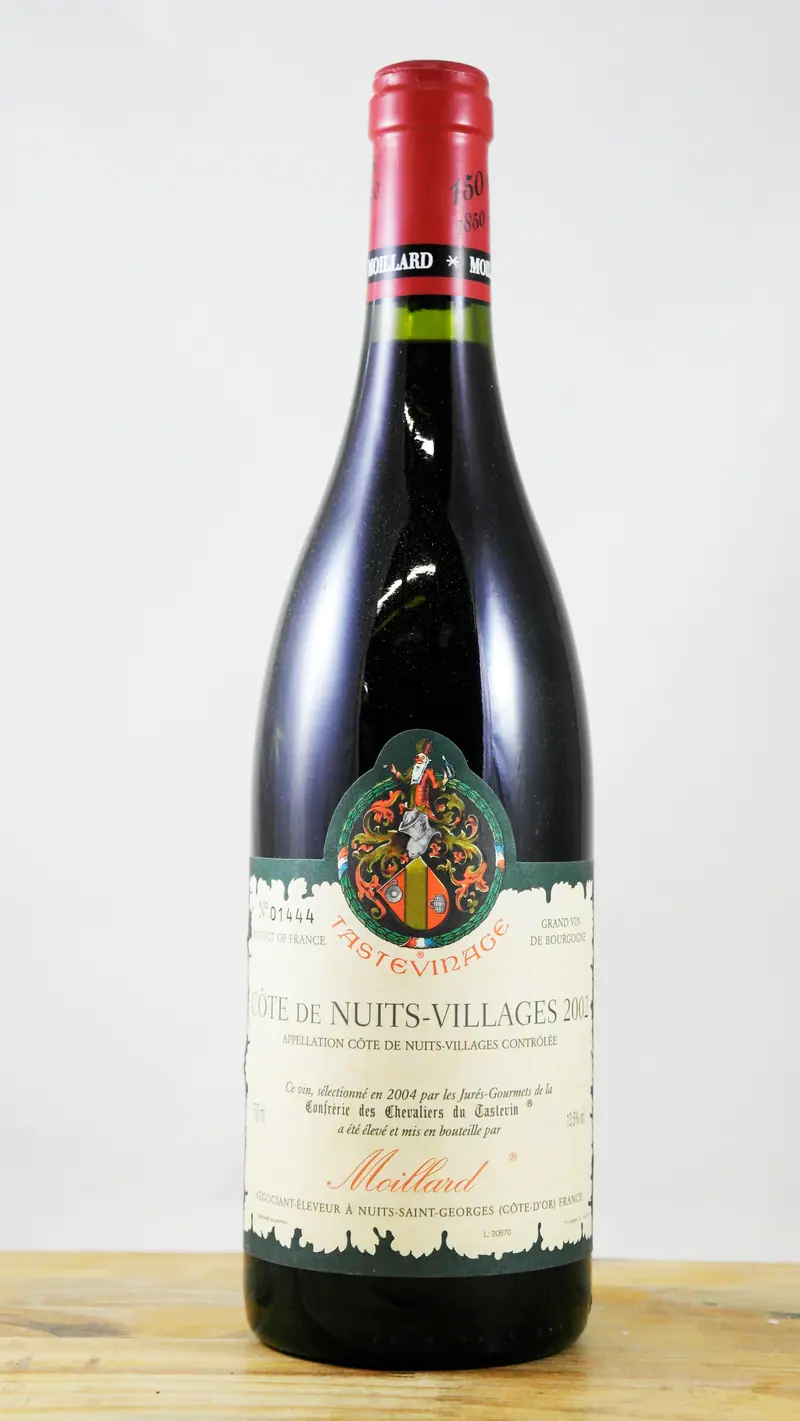 Vin Année 2002 Tastevinage Moillard